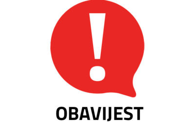 Obavijest o obustavi nastave